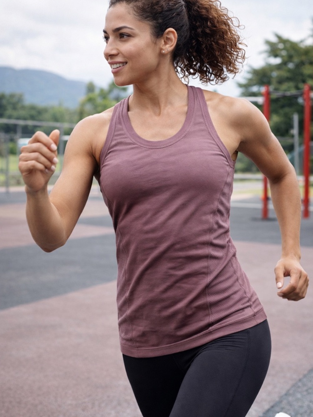 Athletica Seamless Racerback Tank Top - Mauve